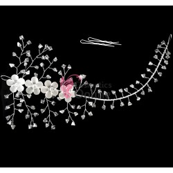 Tiara Ti058 Argintie pentru mirese cu crystale